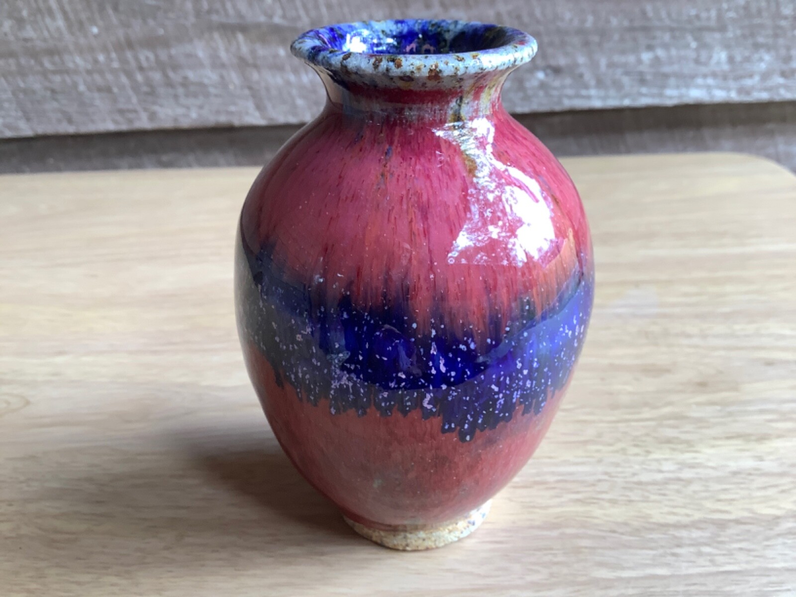 Vintage Pottery Bud Vase Mini Hand Thrown 90s Studio Artisan Signed 4 Inch
