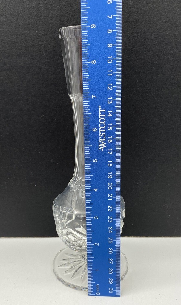 Rogaska Crystal Richmond Signed 9 ” Tall Bud Vase