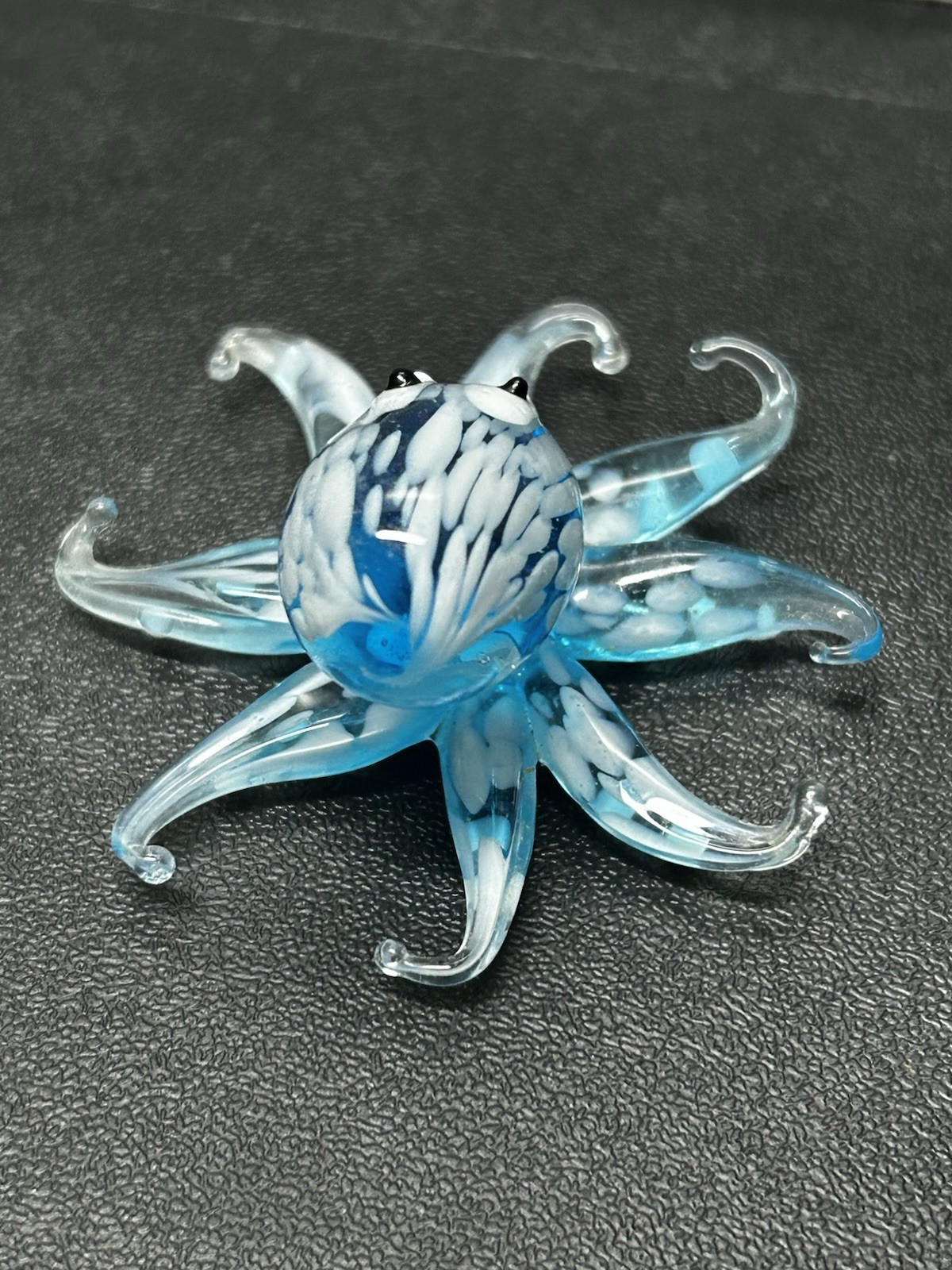 Art Glass Octopus, Owl, & Goldfish Mini Paperweights-Figurines Handmade