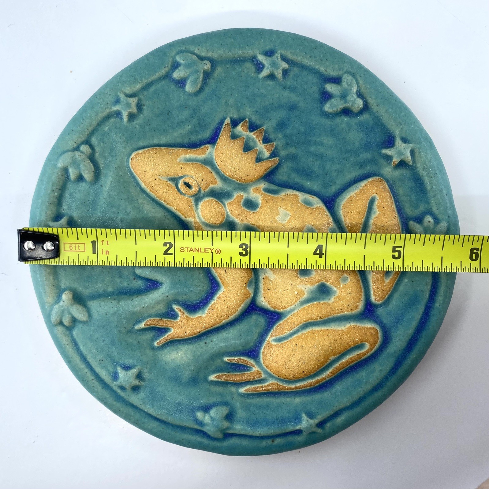 Frog Prince 6″ Ceramic Art Tile By Gretchen Kramp