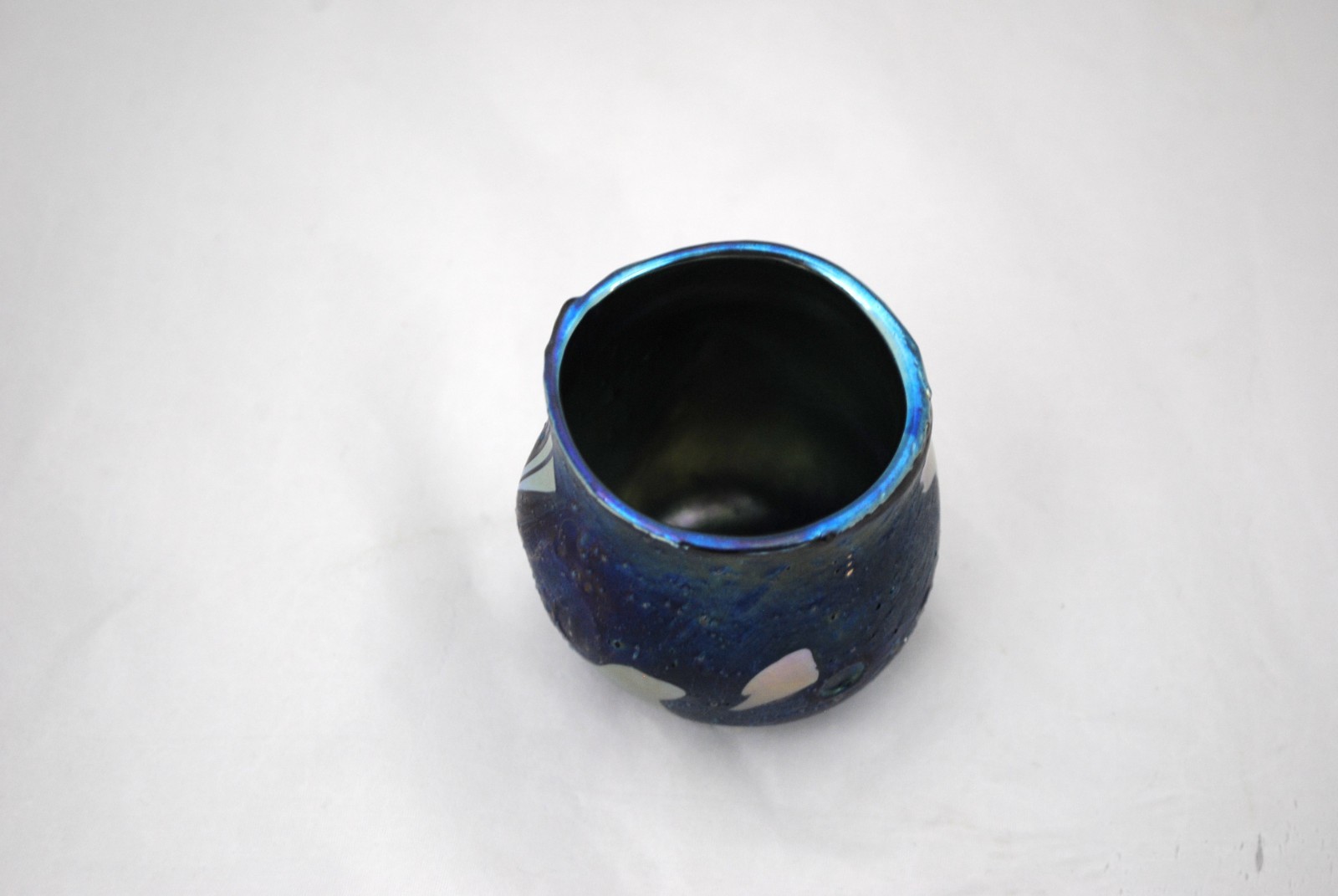 Charles Lotton Lava Art Glass Vase 1976 3 inches