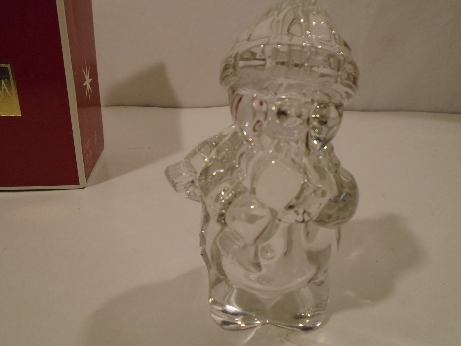 Retired Mikasa Frosty’s Choir Snowman Playing Trumpet Full Lead Crystal Germany