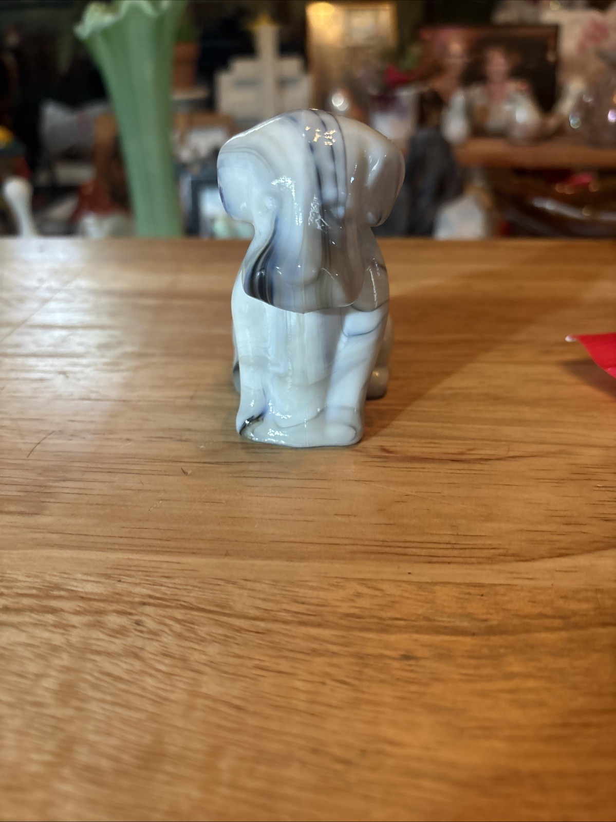 Boyd Glass Black/Grey Slag Pooch Dog Figurine