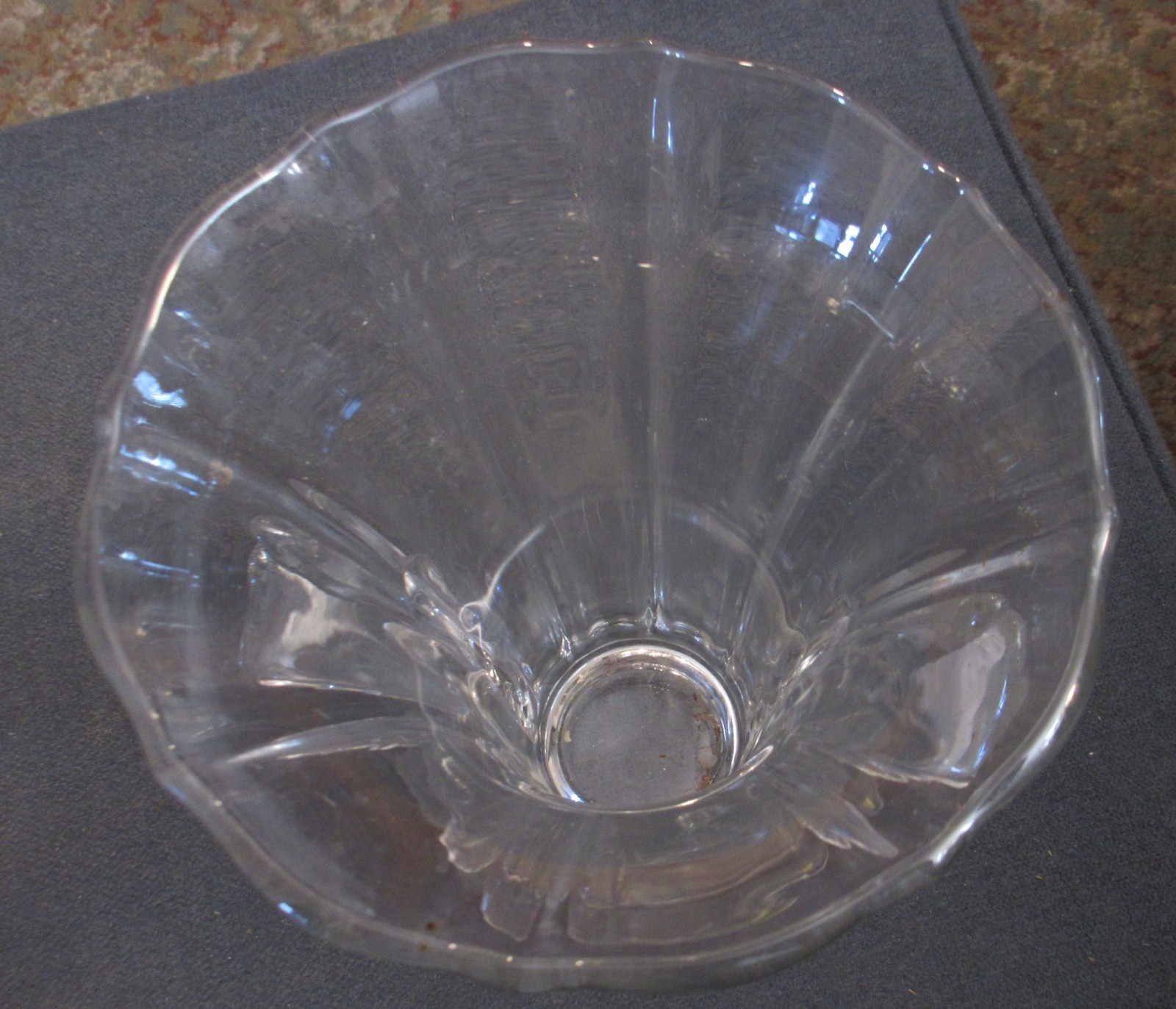 Vintage Fostoria Glass Baroque Flared Clear Flame Vase 7¾” tall