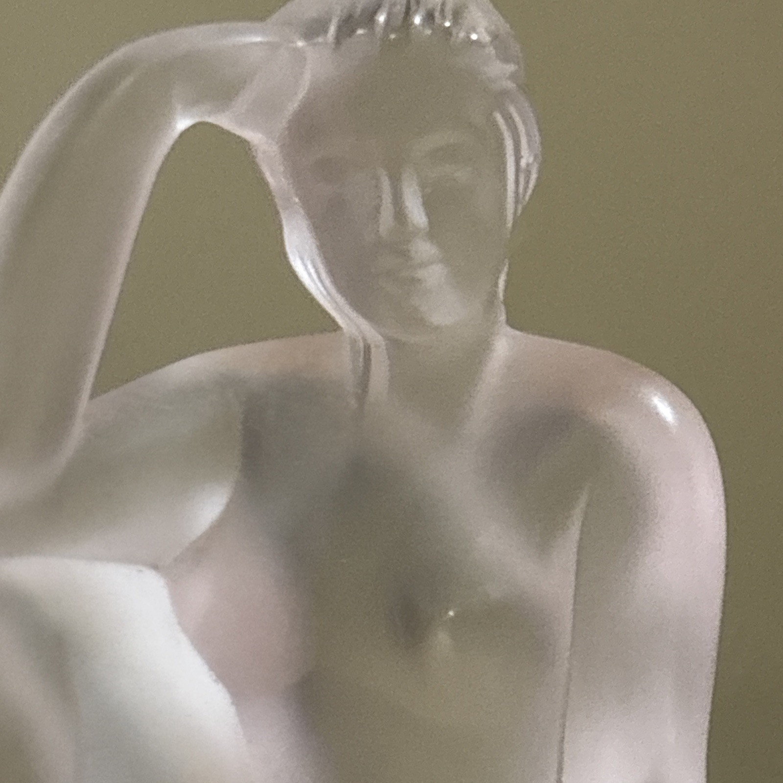 Lalique Petite Nude Female Deco Hand on Head