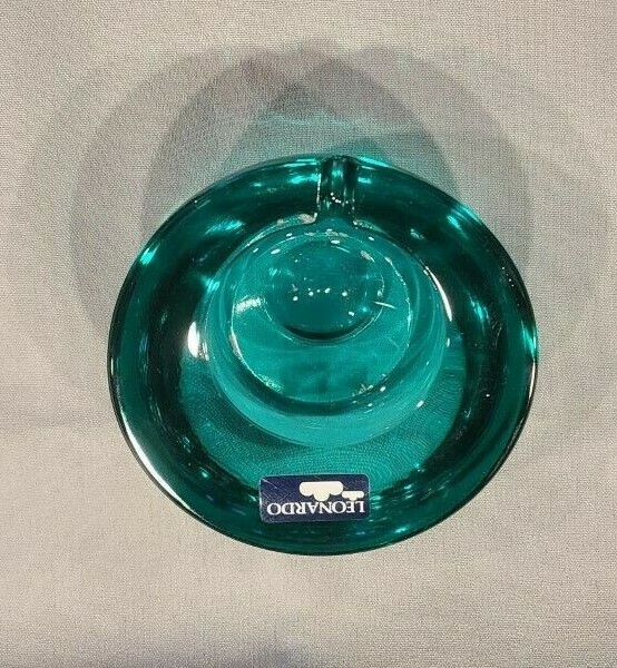 Leonardo Germany modern green art glass ashtray