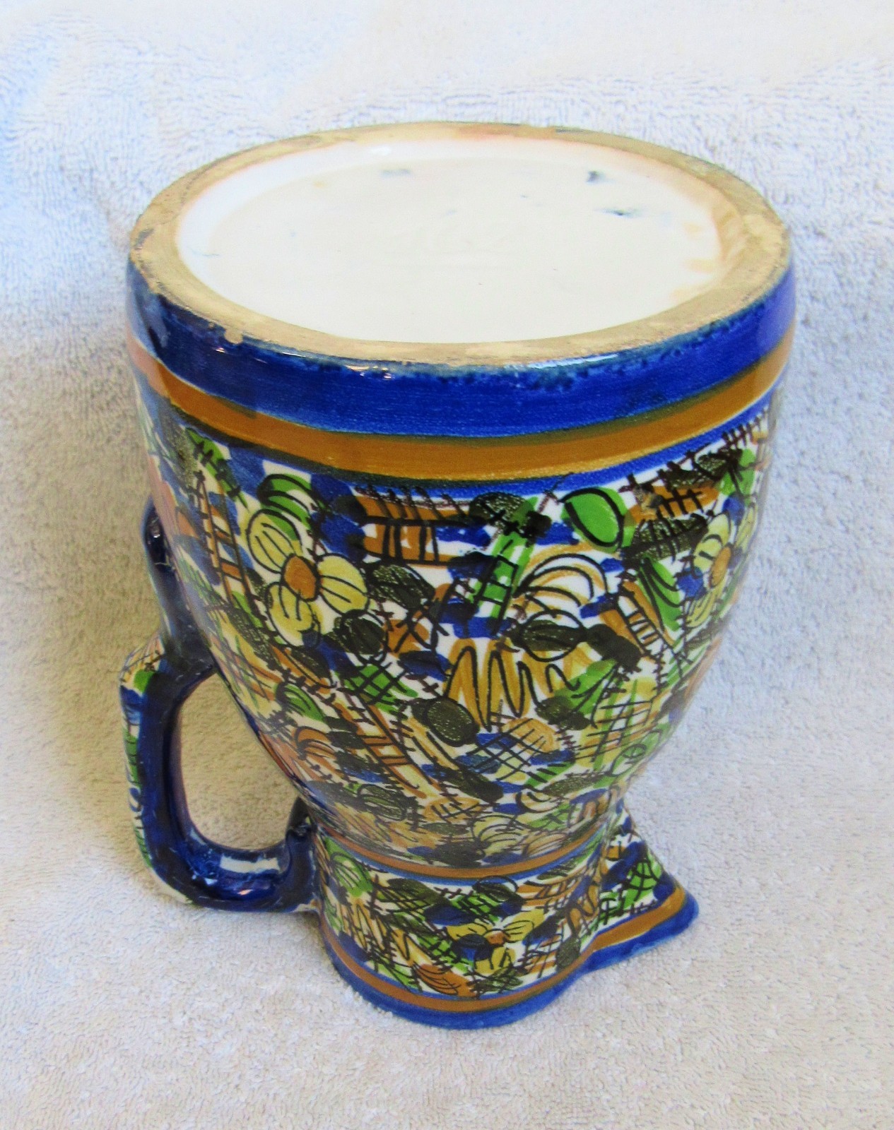 Vintage European Folk Art Pottery Pitcher Czechoslovakia Germany France Italy