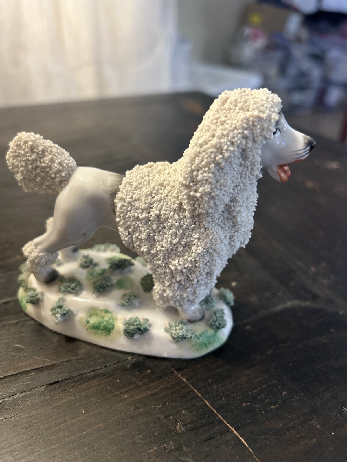 Rare Porcelain Poodle Dog Figurine Sitzendorf Germany