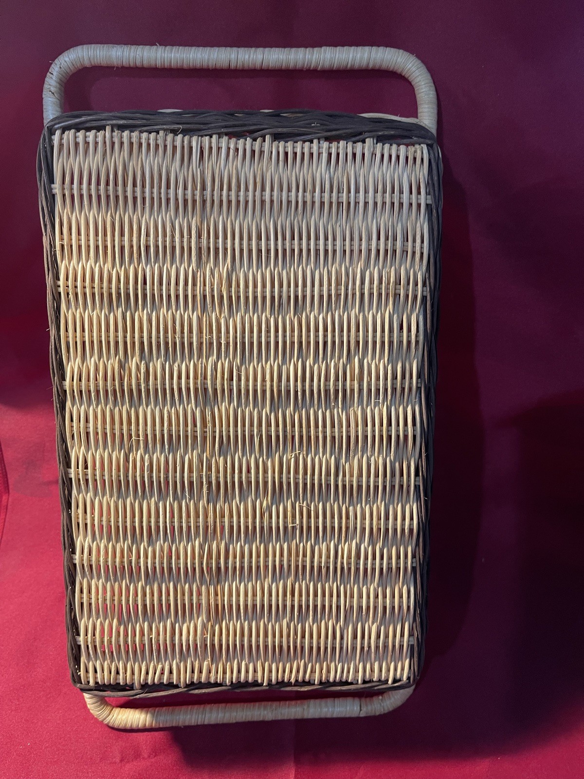 Vintage Pyrex 2Qt L Oblong Rectangular Glass Baking Dish in Rattan Basket Retro