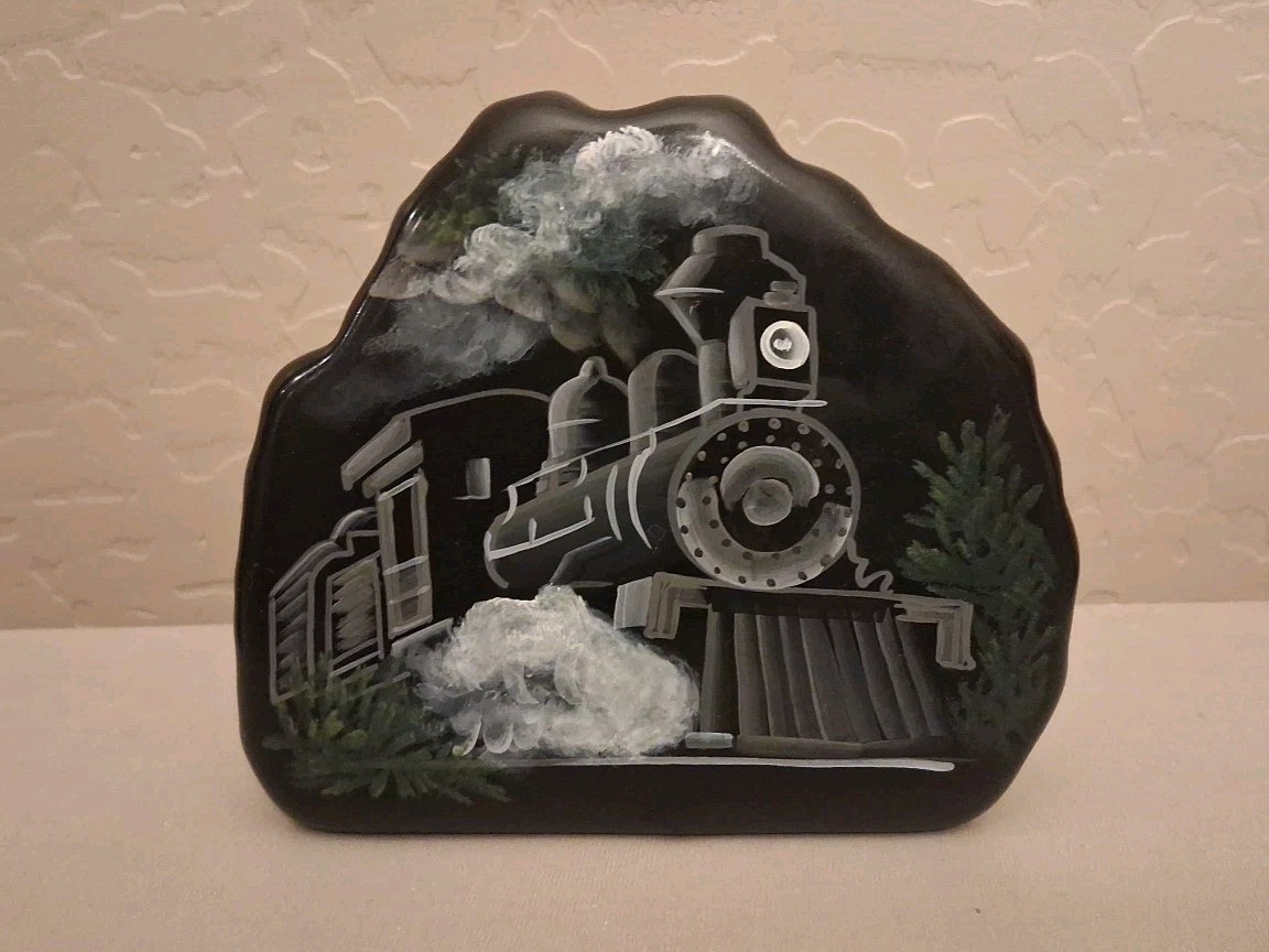 Fenton TRAIN 2014 NFGS Exclusive by CC Hardman Bucket 6″ Iceberg Paperweight