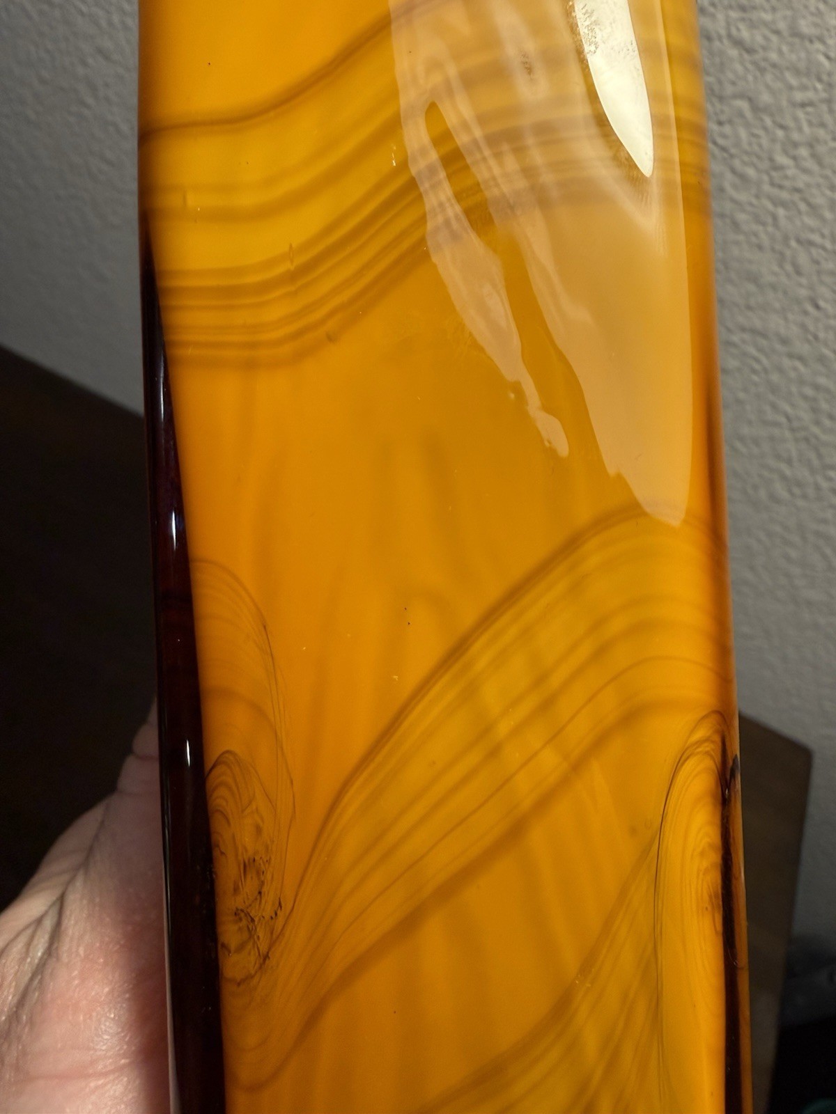 Handblown Multicolor Art Glass Murano Style Mid Century 9.5in Vase