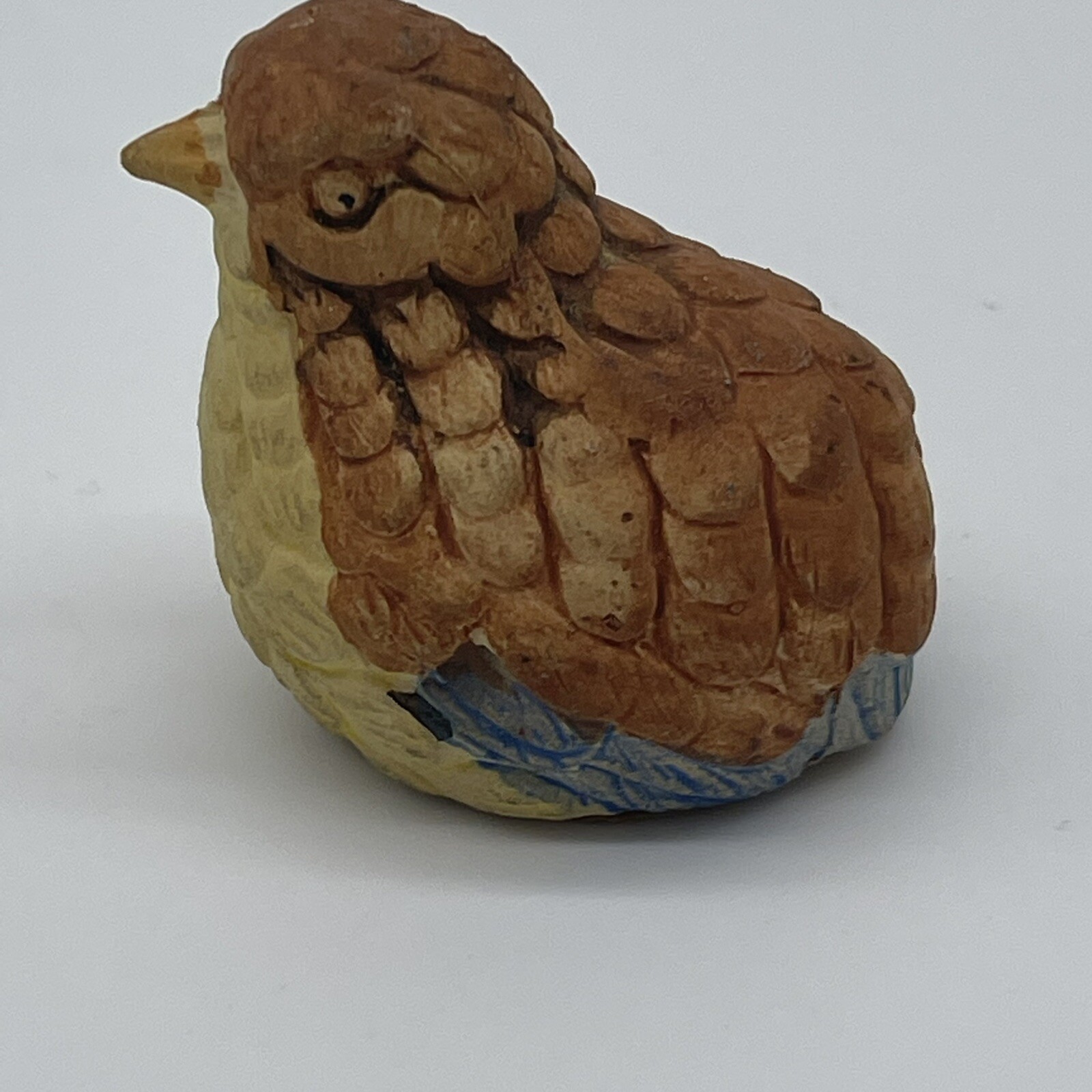 Vintage UCTCI Japan Quail Bird Partridge Ceramic Figurine Lot Of 2 Mother Baby