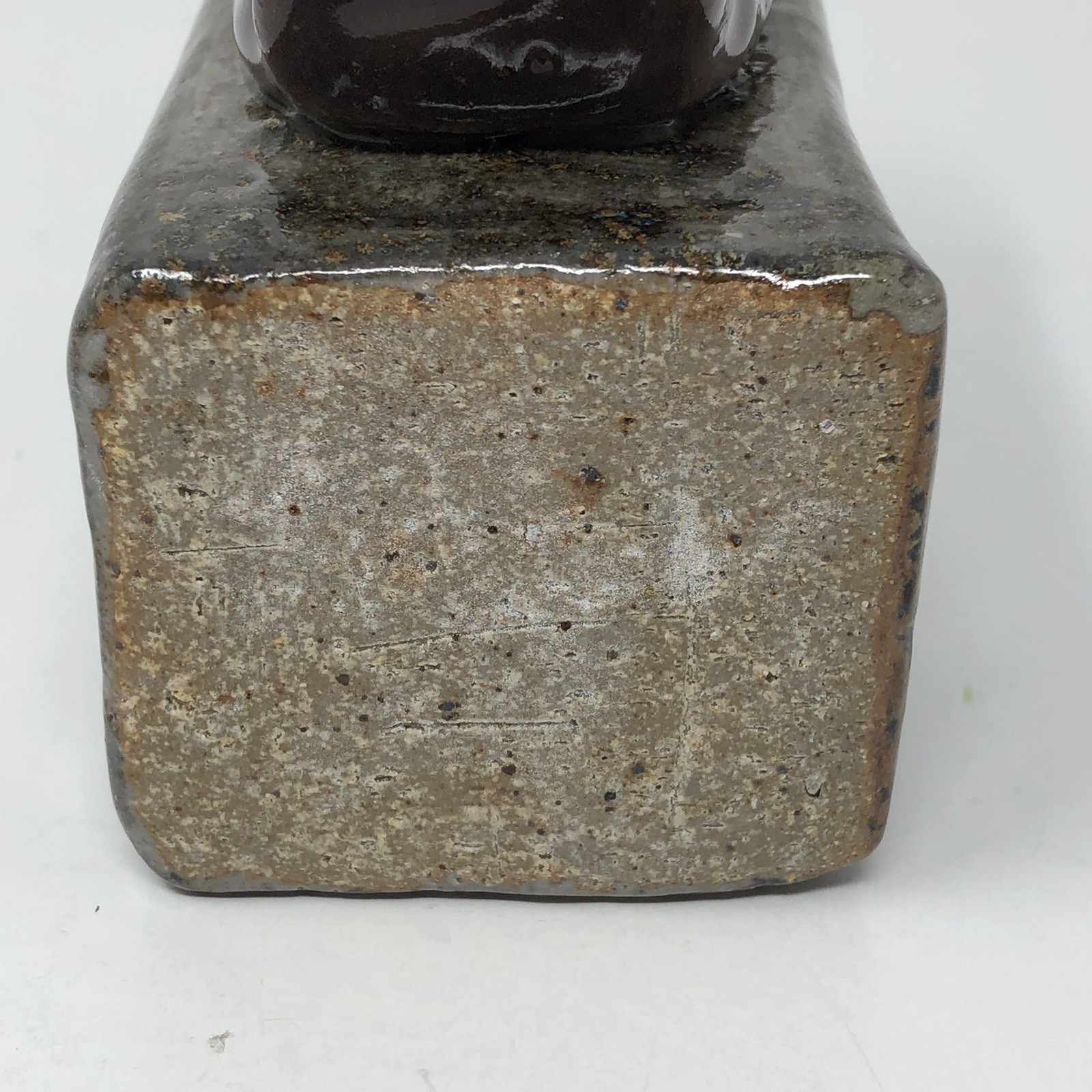 Studio Pottery Figural Bird Vase Tree Trunk Handmade Hobbyist Brutalist OOAK 4″