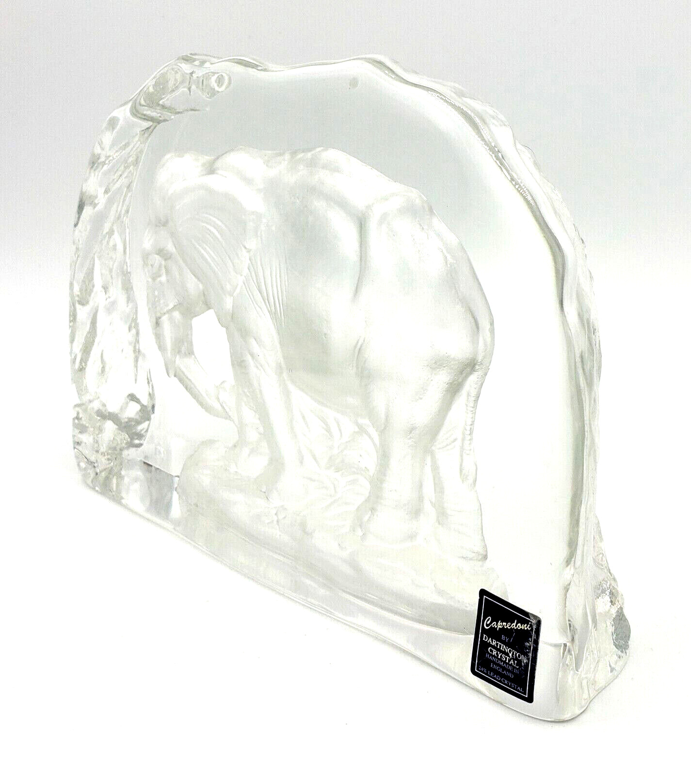 Capredoni by Dartington Crystal ELEPHANT Paperweight Signed Large England