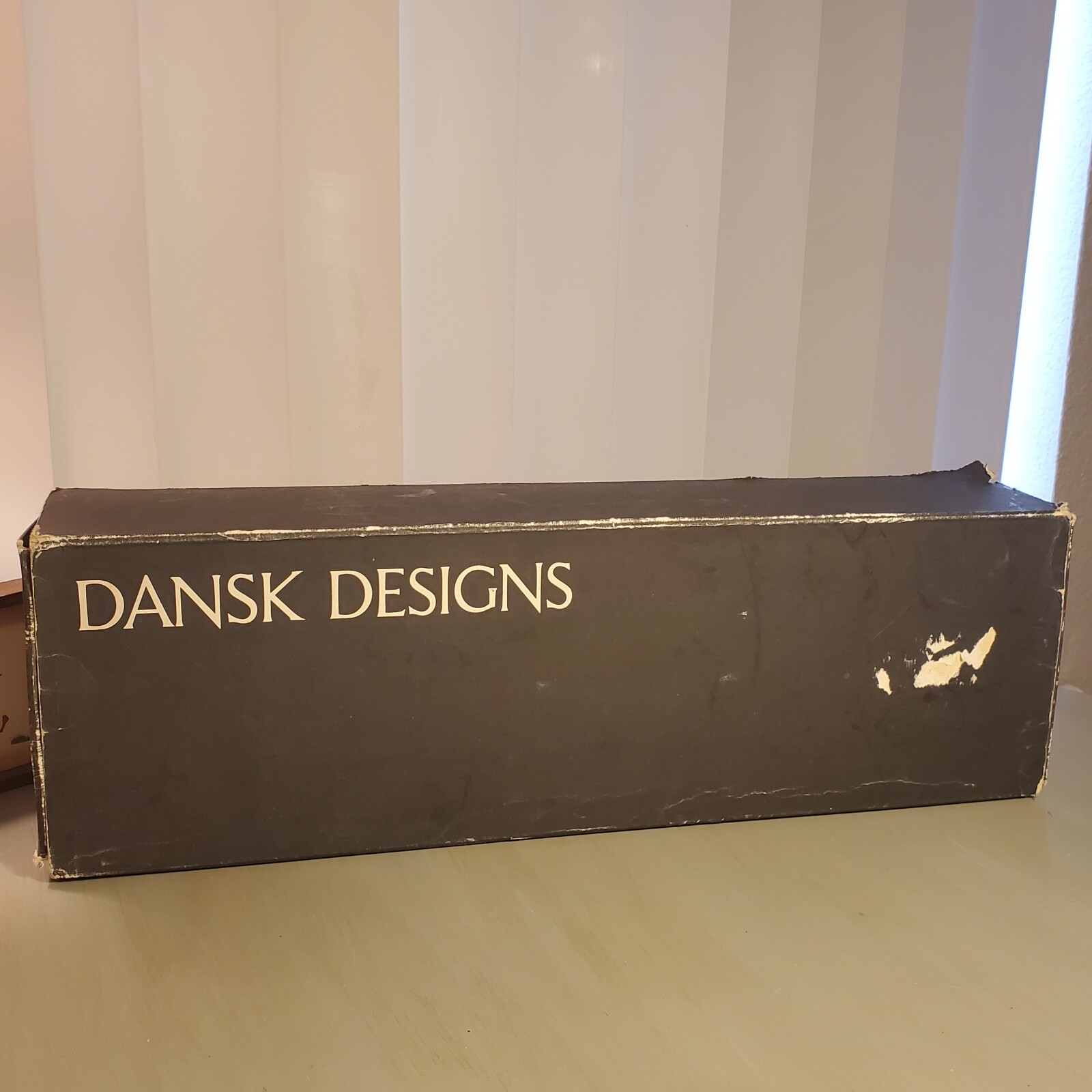 Dansk Designs Mini Vases France Olive Glass Original Box Vintage Set of 6