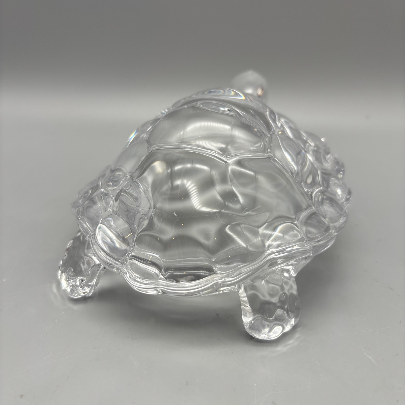 Vintage D’Arques Glass Crystal Tortue/Turtle Figurine Paperweight France 6.75