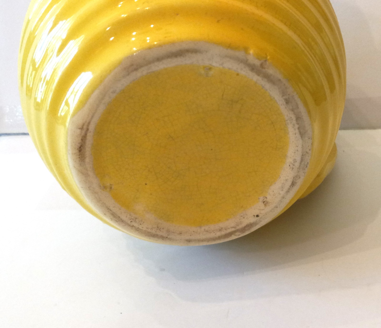 Bauer Pottery Ring Ware Yellow Pitcher