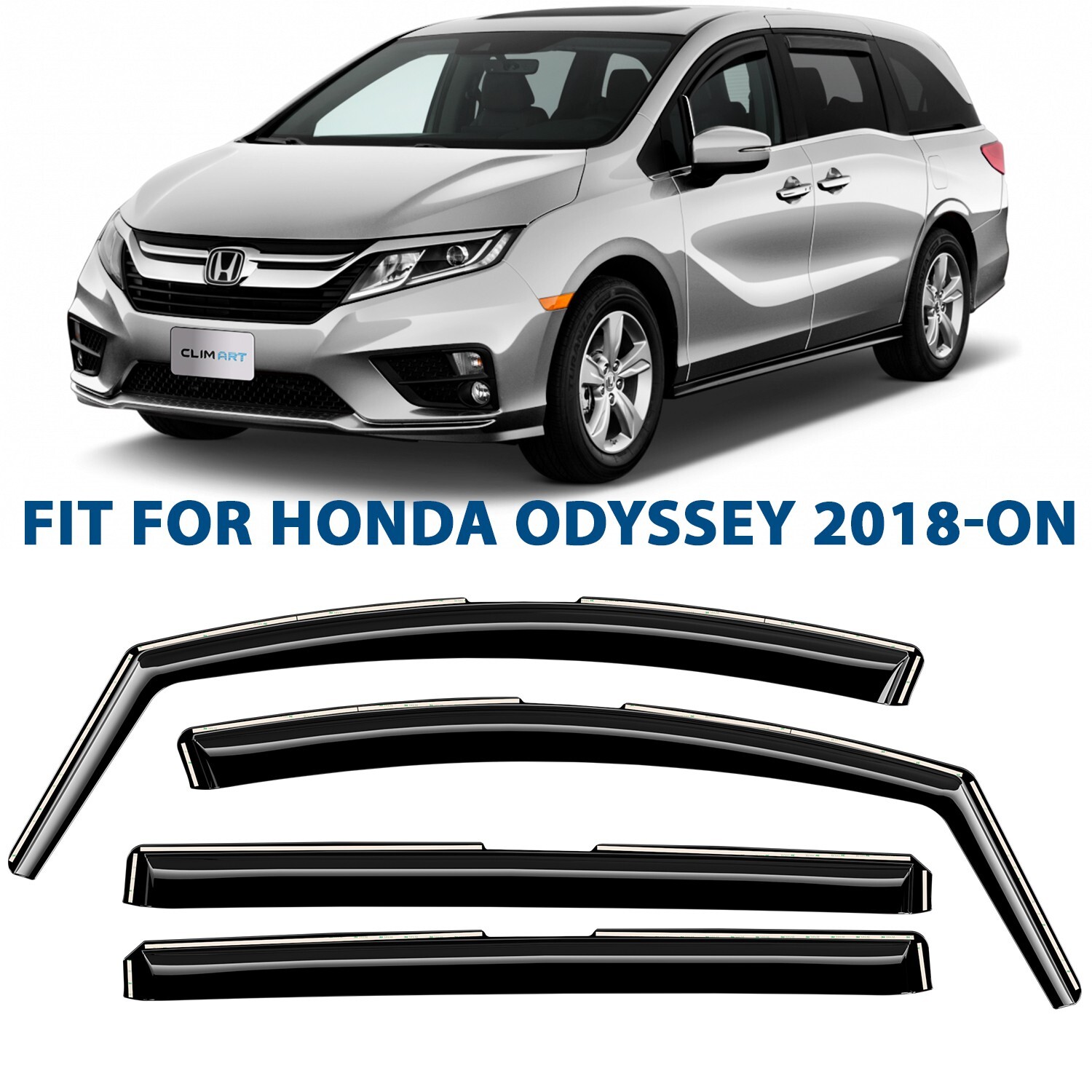Rain Guards Vent Visors Shade for 2018-2023 Honda Odyssey SHATTERPROOF