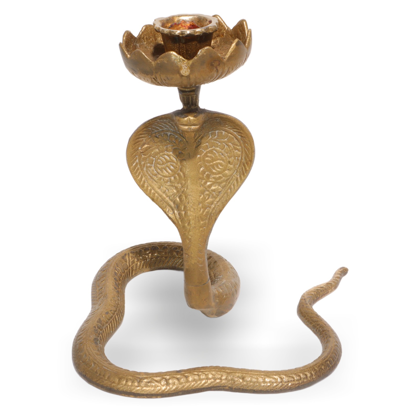 Bronze Snake Candelabrum – Vintage Cobra Candle Holder