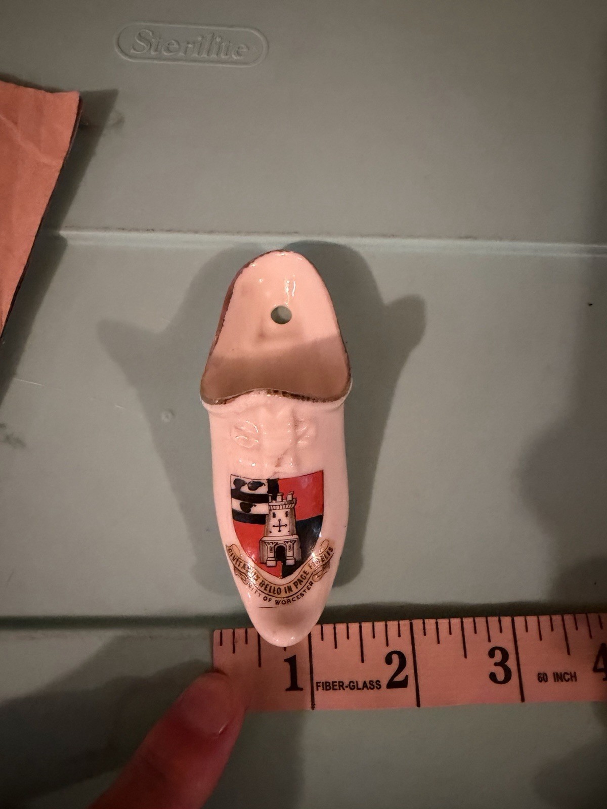 Vintage British Worcestershire Crested China Shoe Slipper Collectable