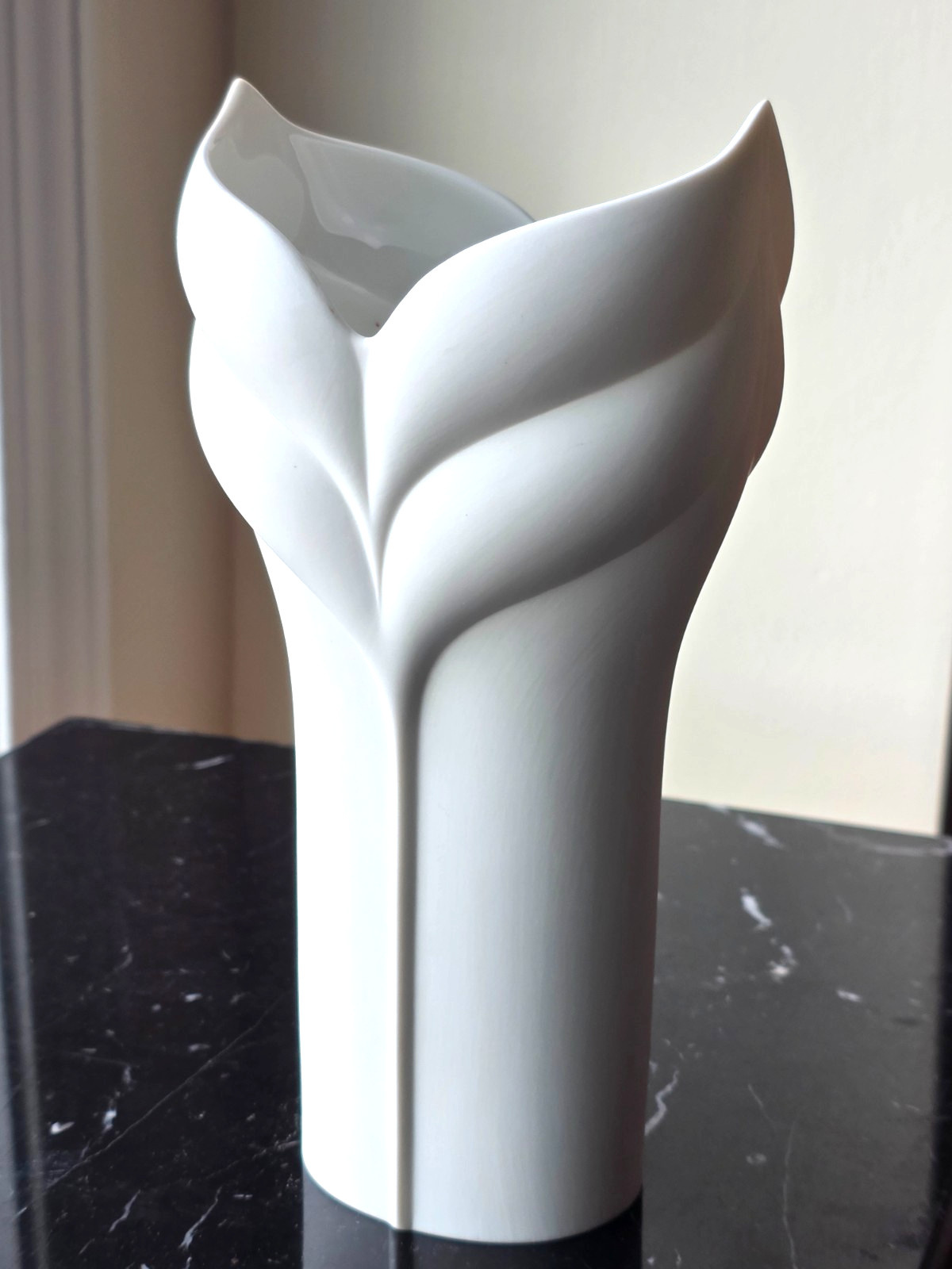 Vintage ROSENTHAL STUDIO LINE Calla Lily Relief VASE in White