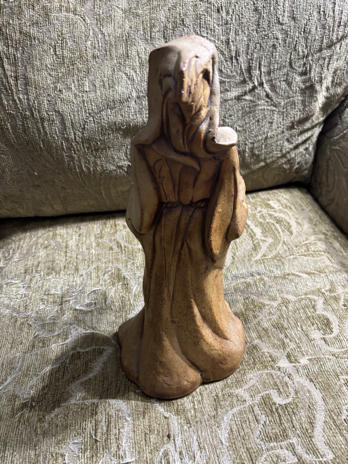 Vintage Flat Earth Pottery Wizard Oil Lamp Incenses 1980s