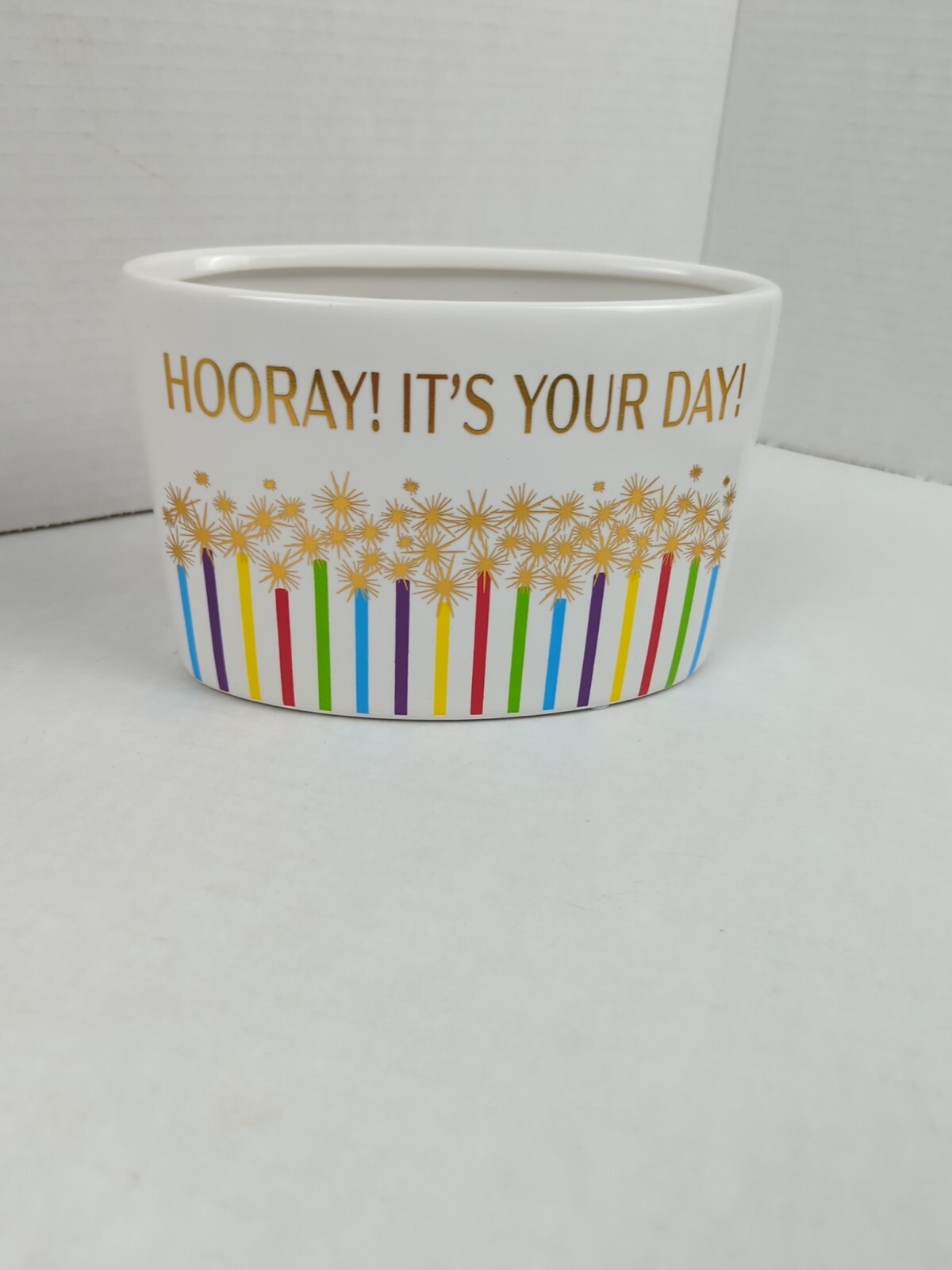 1800 Flowers Birthday Congratulations Vase Planter Pot Hooray It’s Your Day Gift