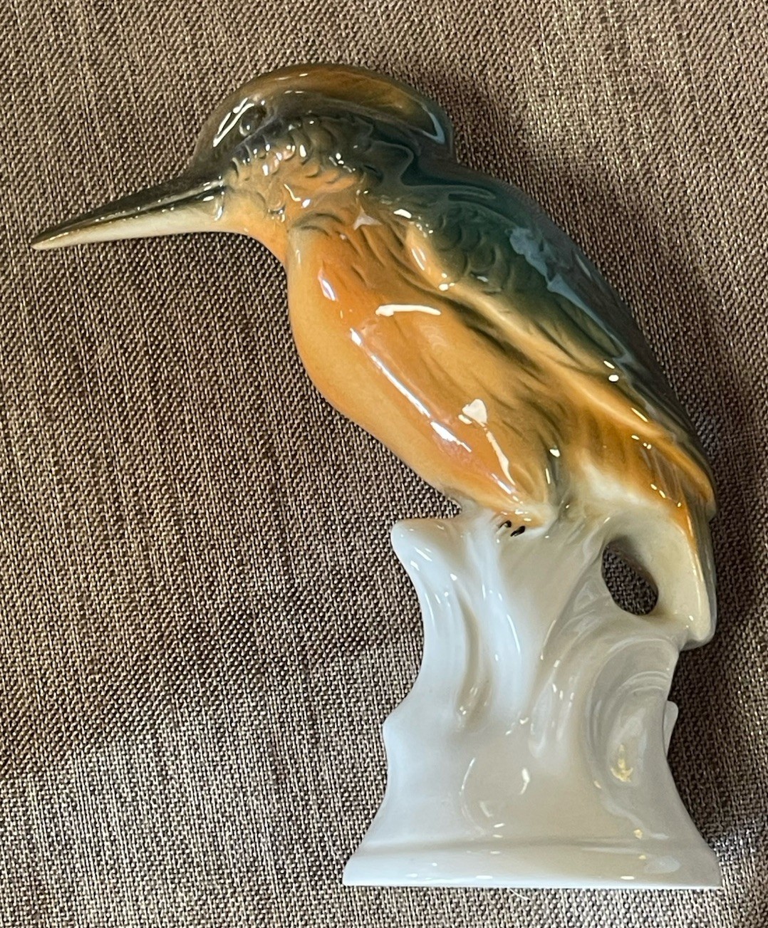 Kingfisher Wagner & Apel 2626, Germany Porcelain Bird Figurine, New In Box