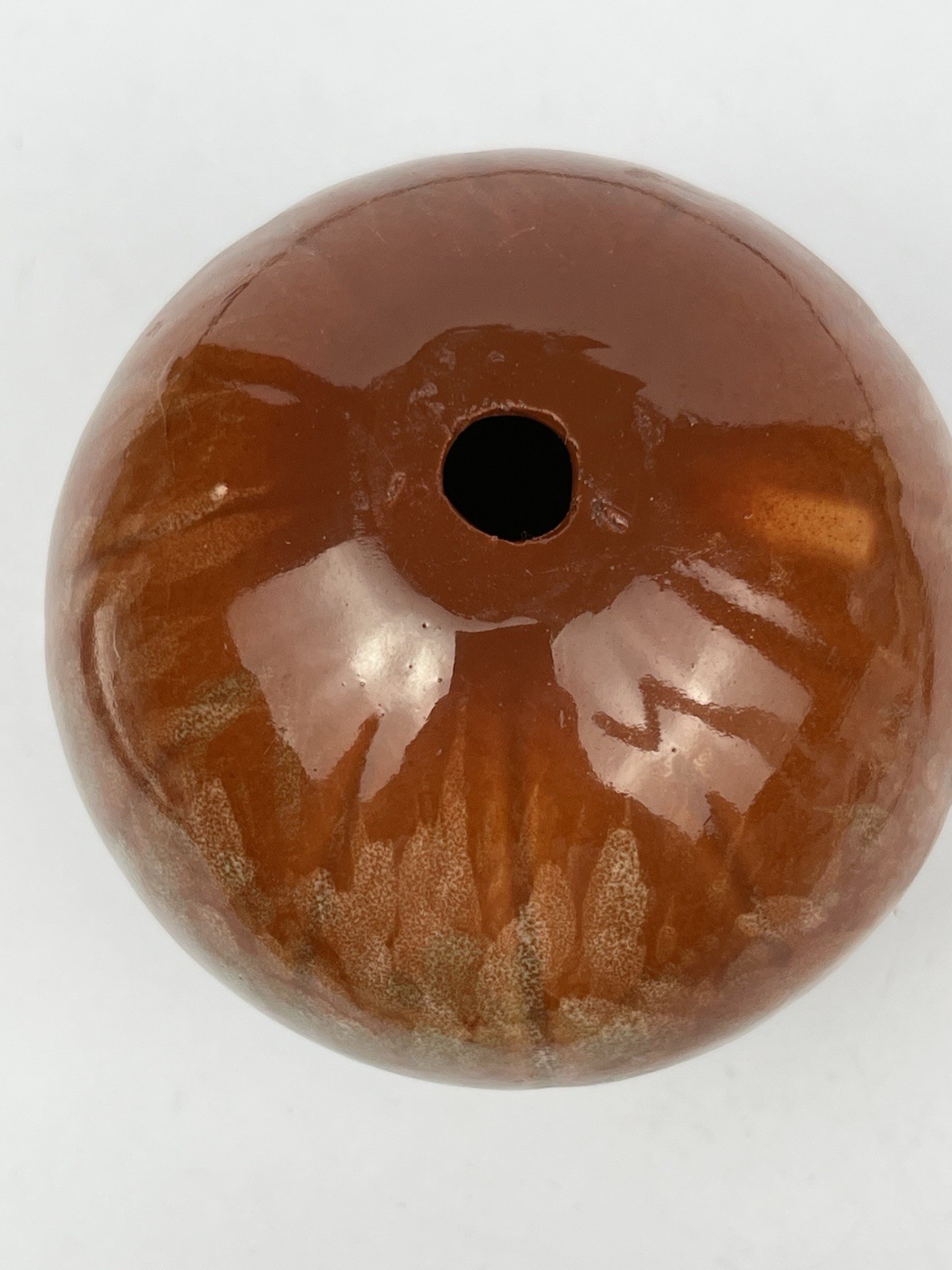 Round Globe Sphere Shaped Studio Pottery Paperweight/Table Art.