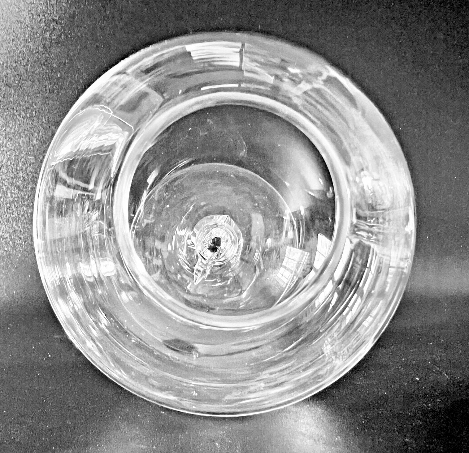 Libbey Silhouette Clear Squirrel Stem Glass VIOLET VASE 5 3/8 Inches Scarce
