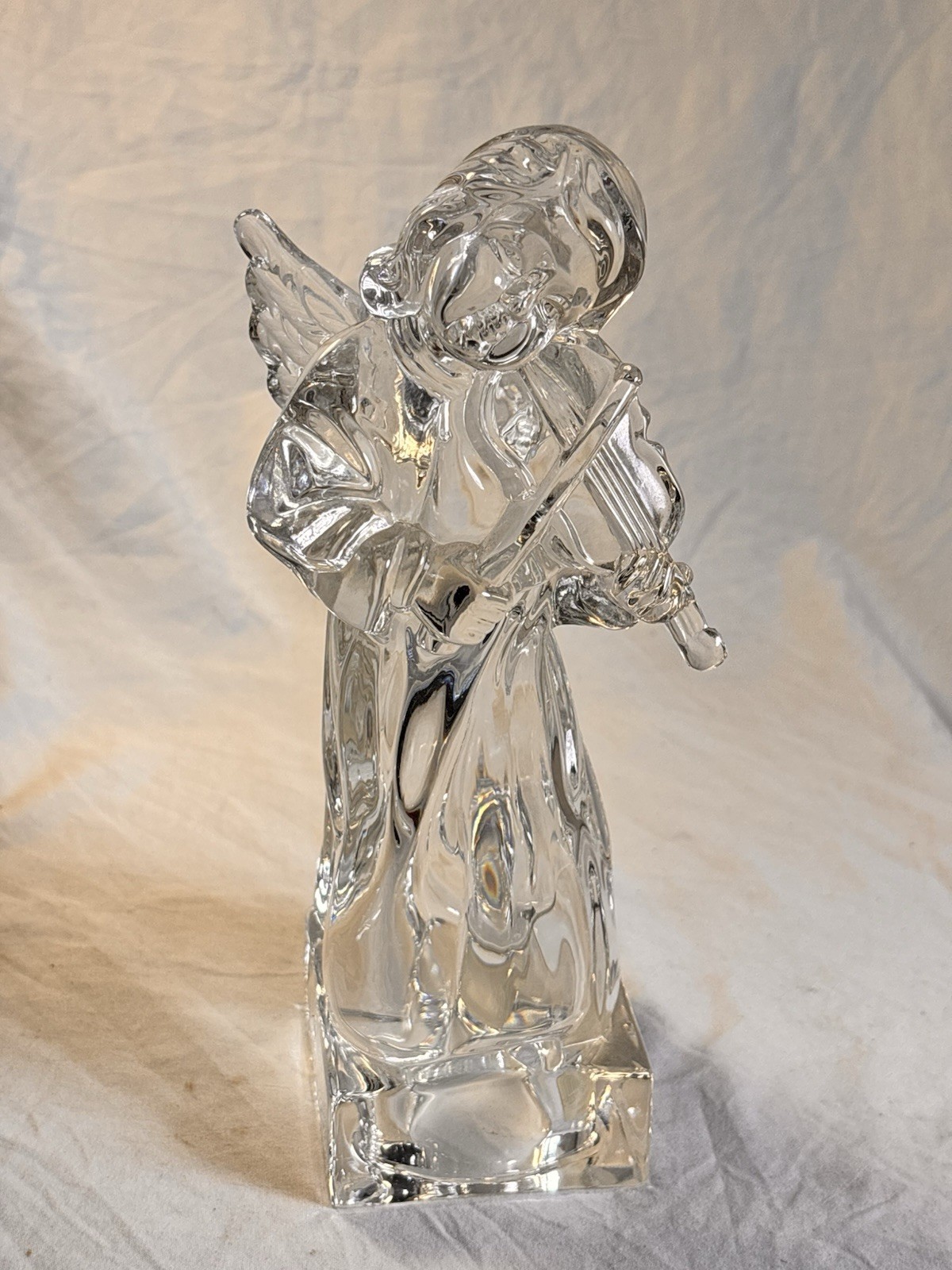 Mikasa Full Lead Crystal Angel Angelic Violin Herald Collection Germany 8”