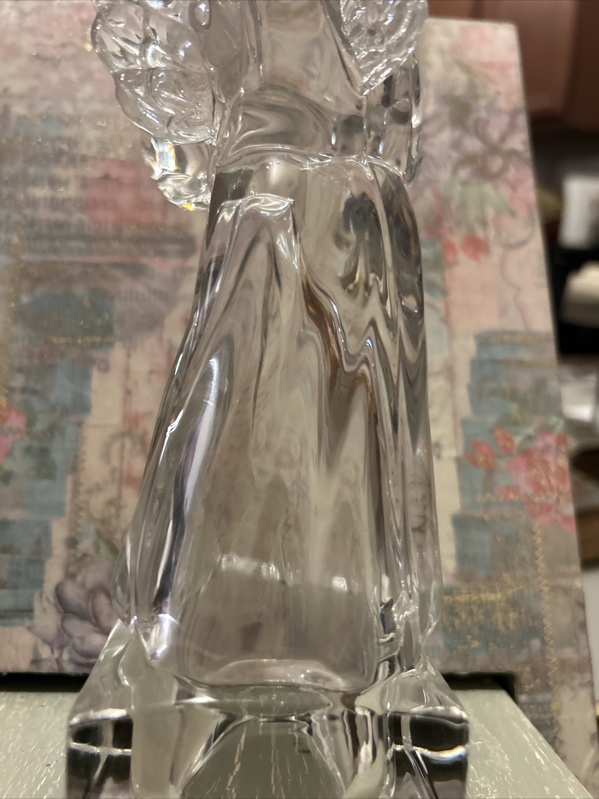 MIKASA Herald Collection German Full Lead Crystal Angelic Harp 7-1/2″ Figurine