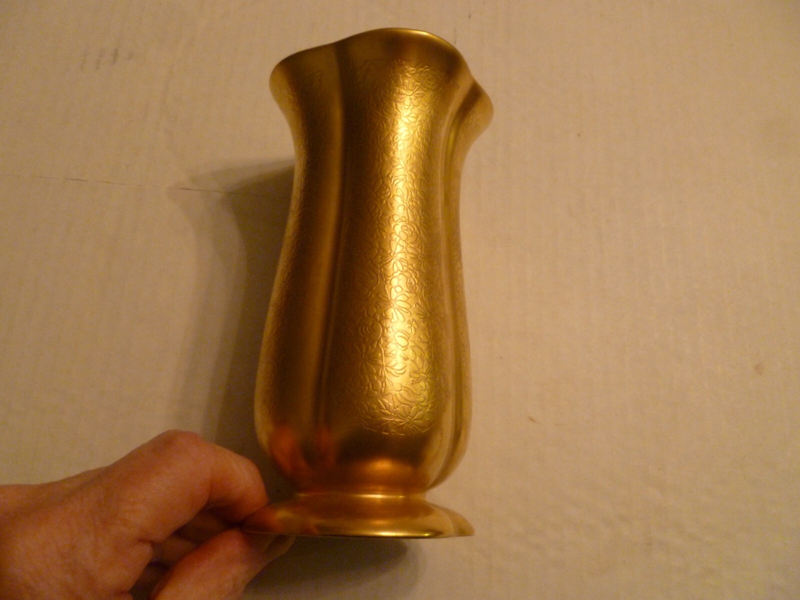 Pickard Antique gold vase Embossed flowers 6 inch 848 1938-1955