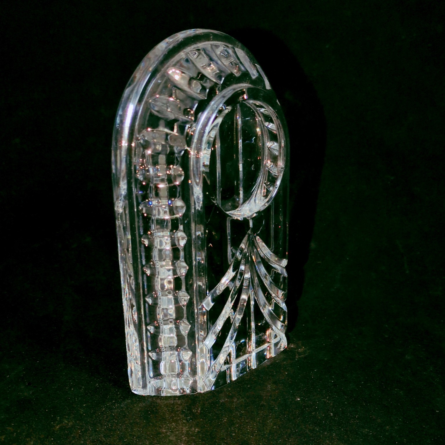 WATERFORD OVERTURE MANTLE CLOCK REPLACEMENT, Cut Lead Crystal, 5 1/4″, IRELAND