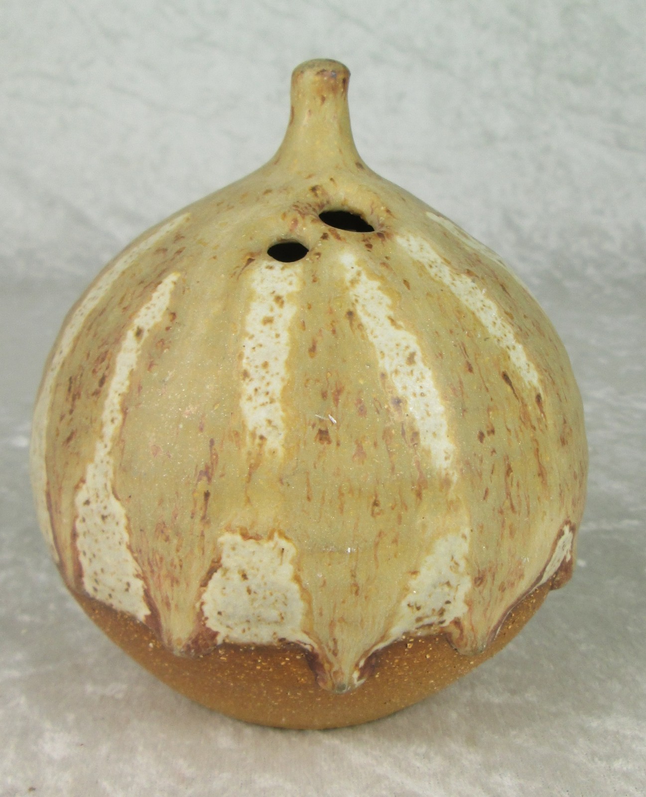 Wishon Harrell Pottery Vase Drip Glaze 4-3/4 inch Mid Century Modern