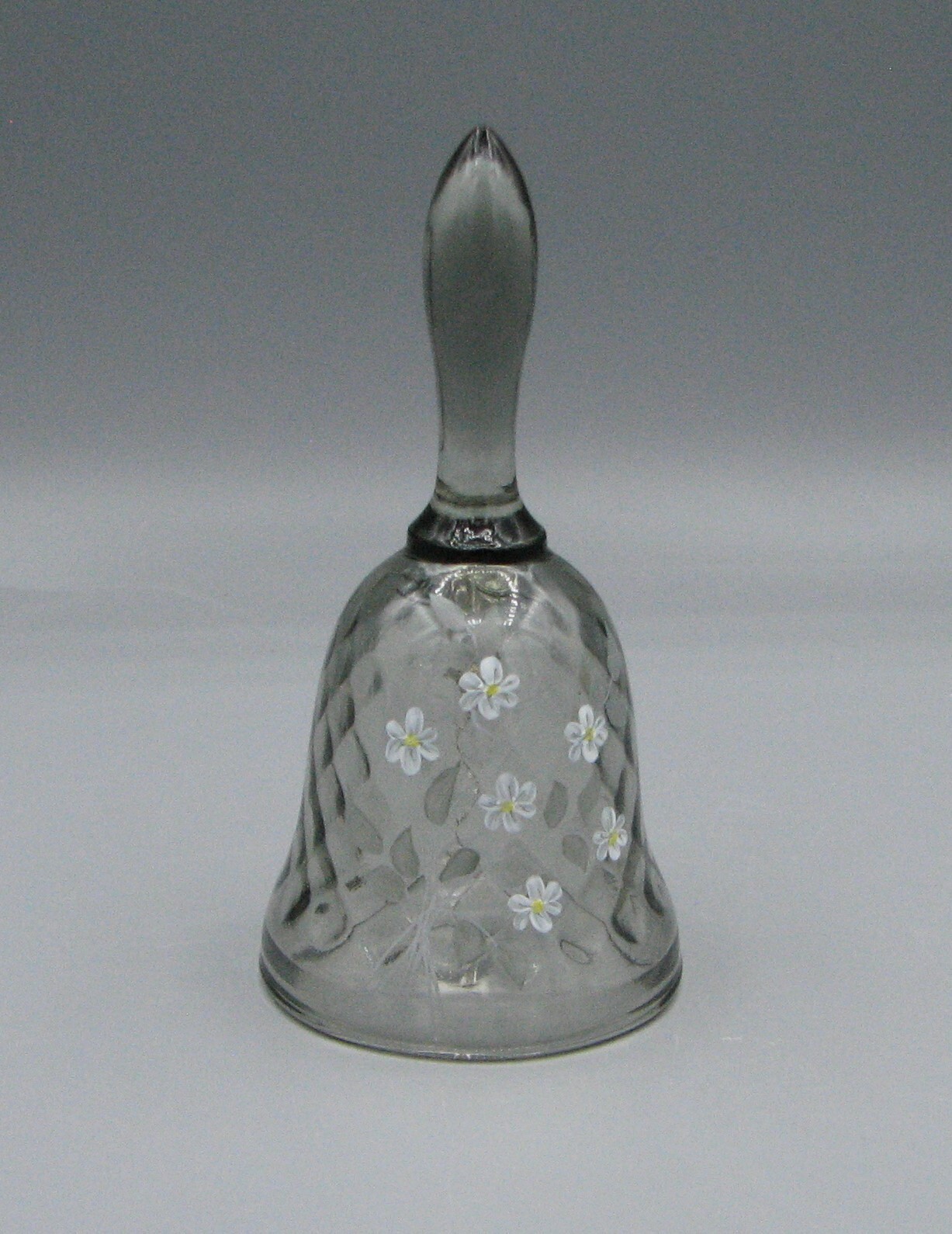 Vintage Fenton Smoke Gray Diamond Glass Bell #3365 Free Shipping