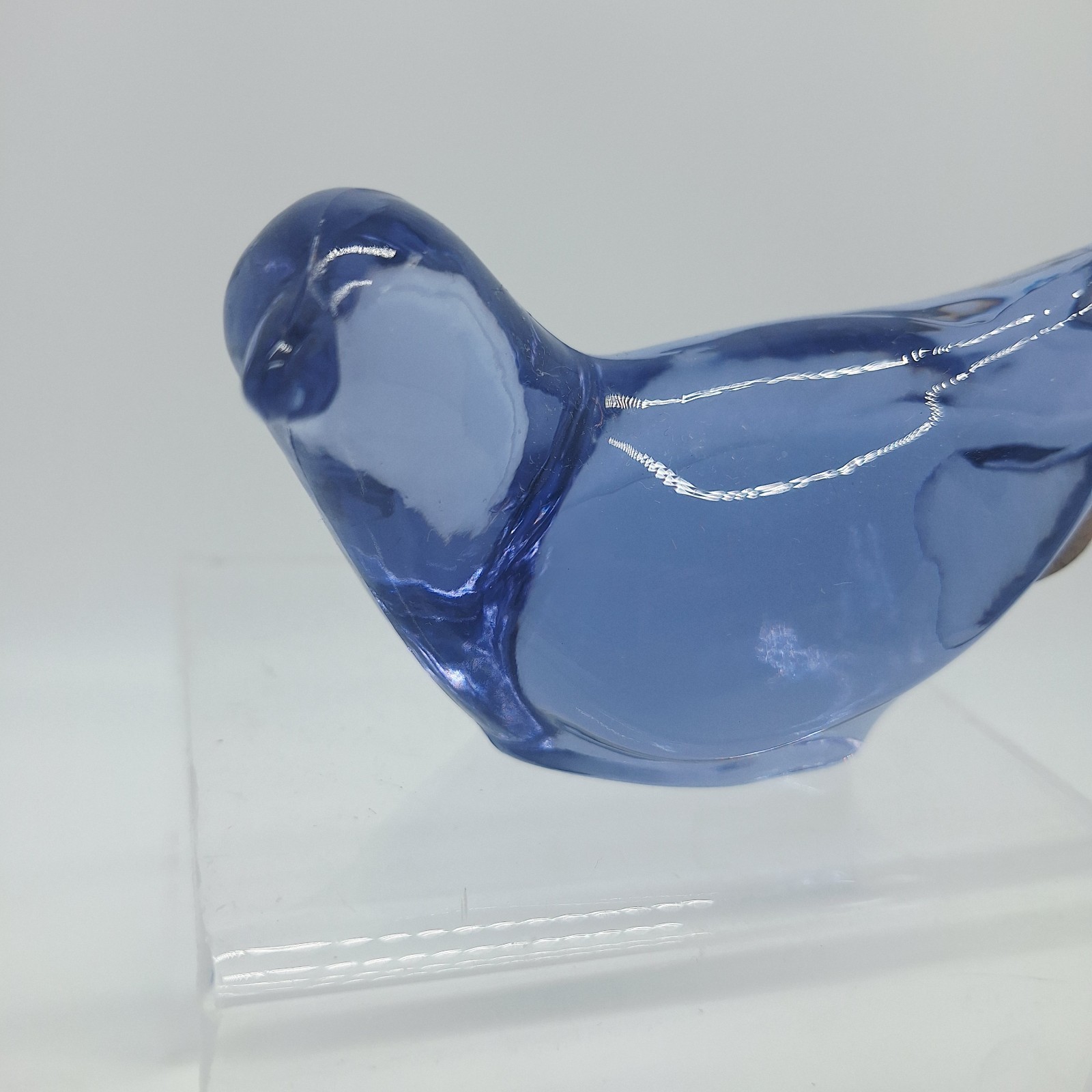 Vintage Fenton Art Glass Bird of Happiness – Lilac Purple Blue –
