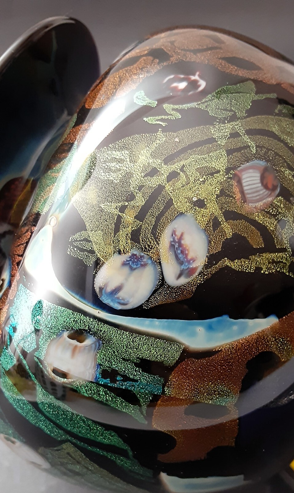 Peter Vanderlaan 1997 Signed Studio Art Glass Anemone Vase/Bowl 6″ x 5.25″