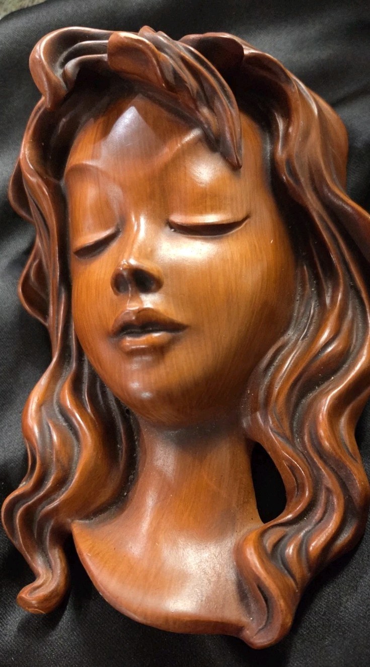 Rare Vintage RS Cortendorf Ceramic MCM Wall Mask Hanging #3712 W. Germany