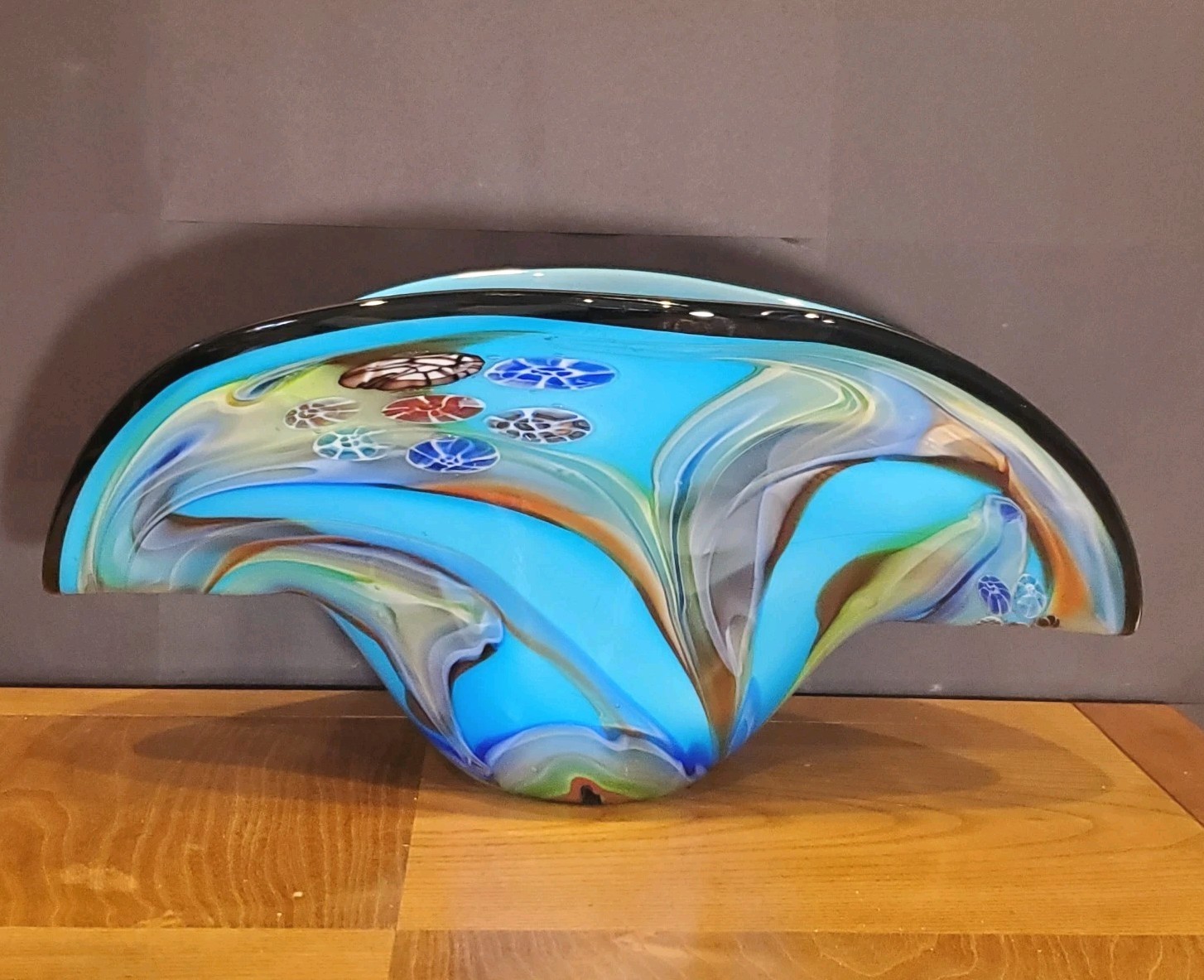 Dale Tiffany Metamorphic Hand Blown Glass Bowl Art Vase **One of a kind**