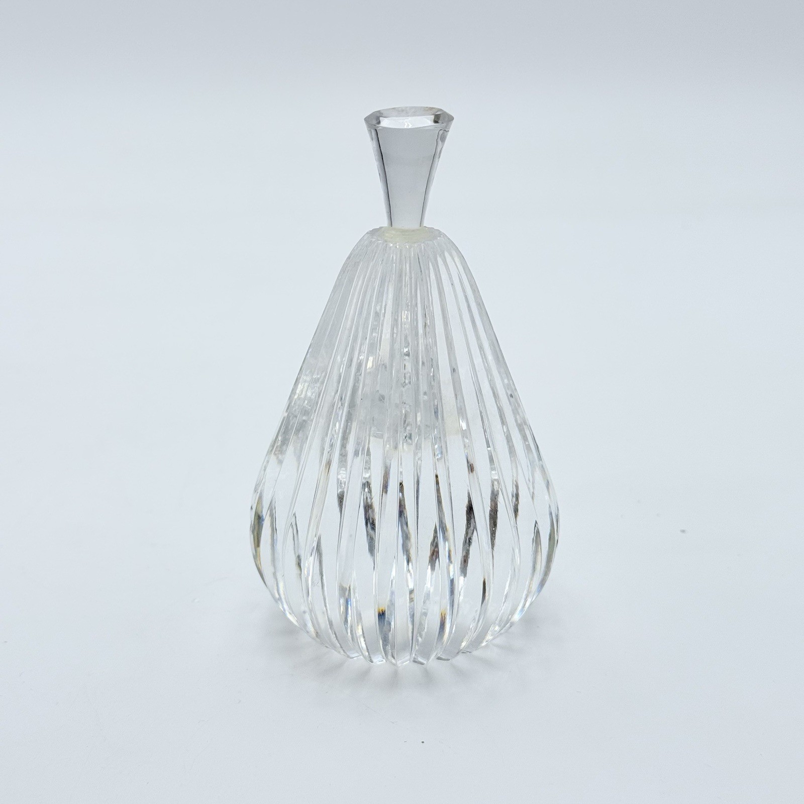 Waterford Crystal Pear Figurine Fruit Paperweight Vintage SIGNED 4.5” Tall
