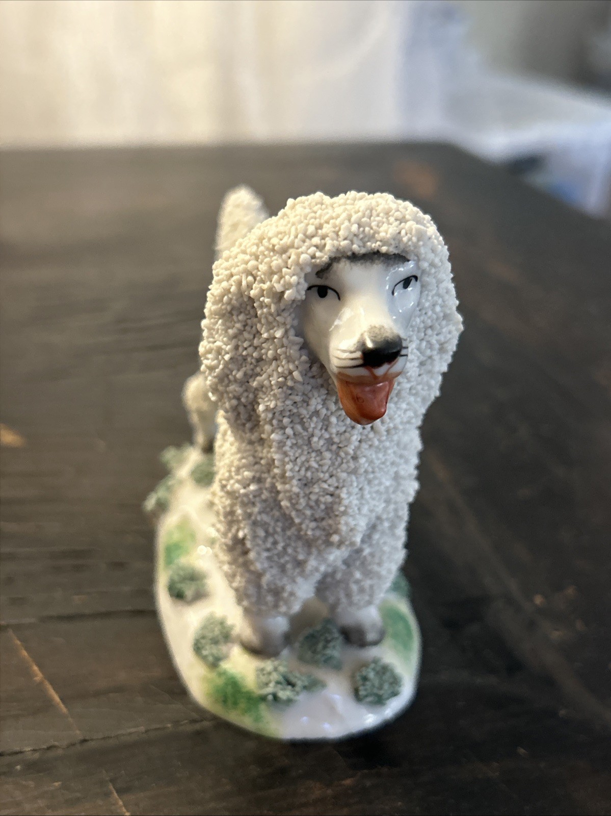 Rare Porcelain Poodle Dog Figurine Sitzendorf Germany