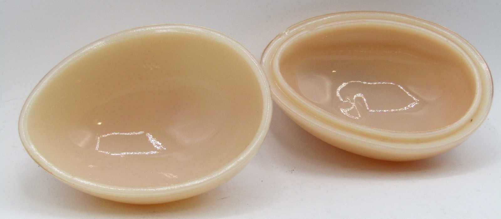 Westmoreland Glass Lidded Trinket Box Hand Painted Egg Milk Glass MCM 1950s.