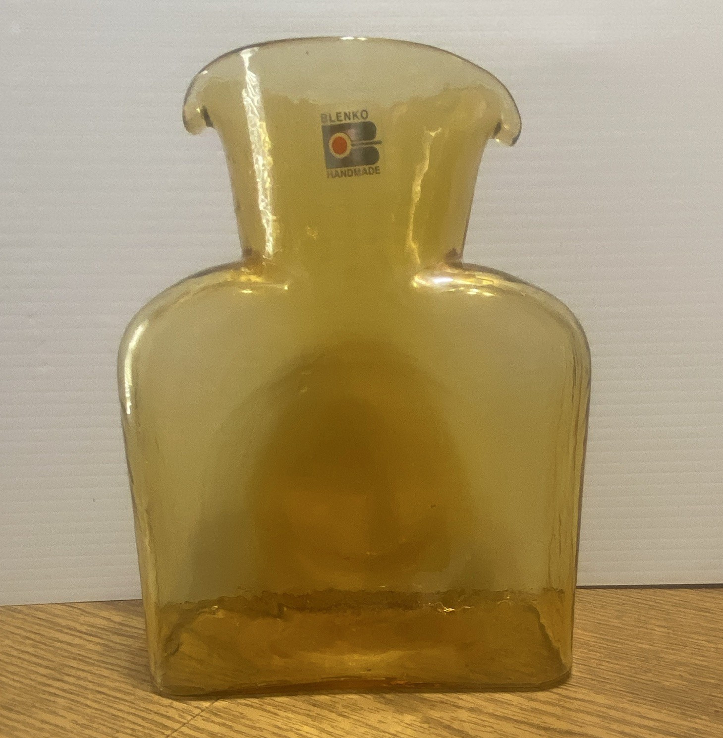 Blenko Handmade Art Glass Vase Hand Blown Style Decorative Home Decor