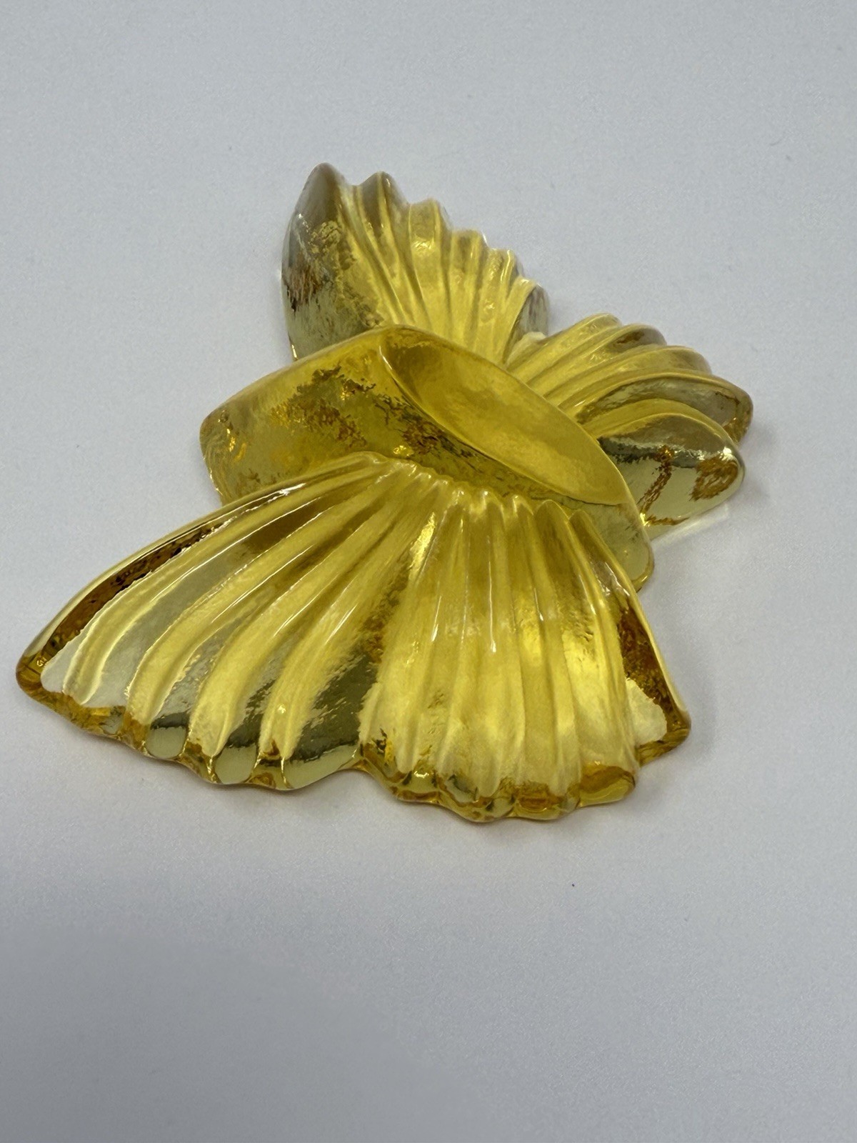 Fire & Light Citrus Yellow Butterfly Recycled Glass Paperweight
