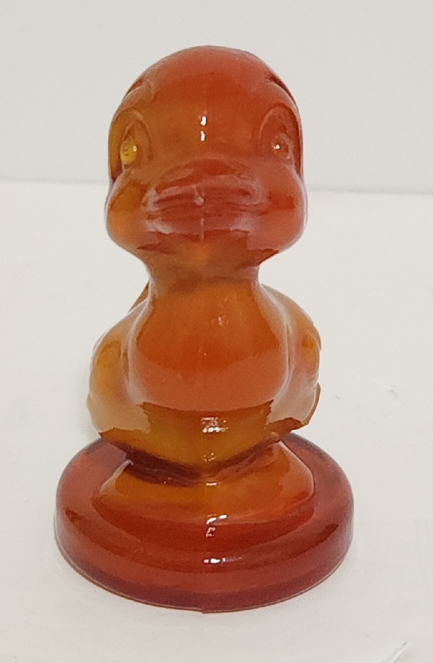 Boyd Glass Debbie Duck Amberina Slag UV Glow