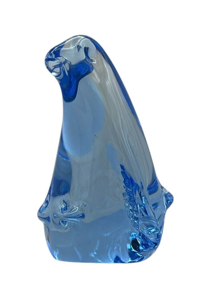 Blue Glass Penguin United States Commemorative Fine Arts Gallery 3″