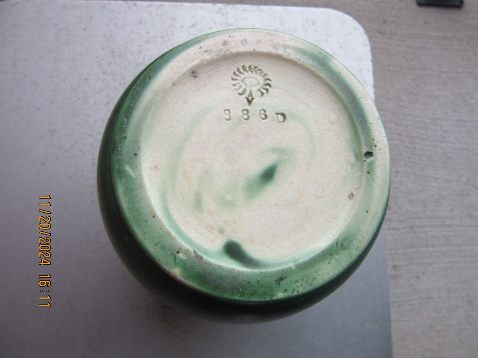 MINT Rookwood Hand Tooled Matte Green 8 3/4″ Greek Key Vase 1905