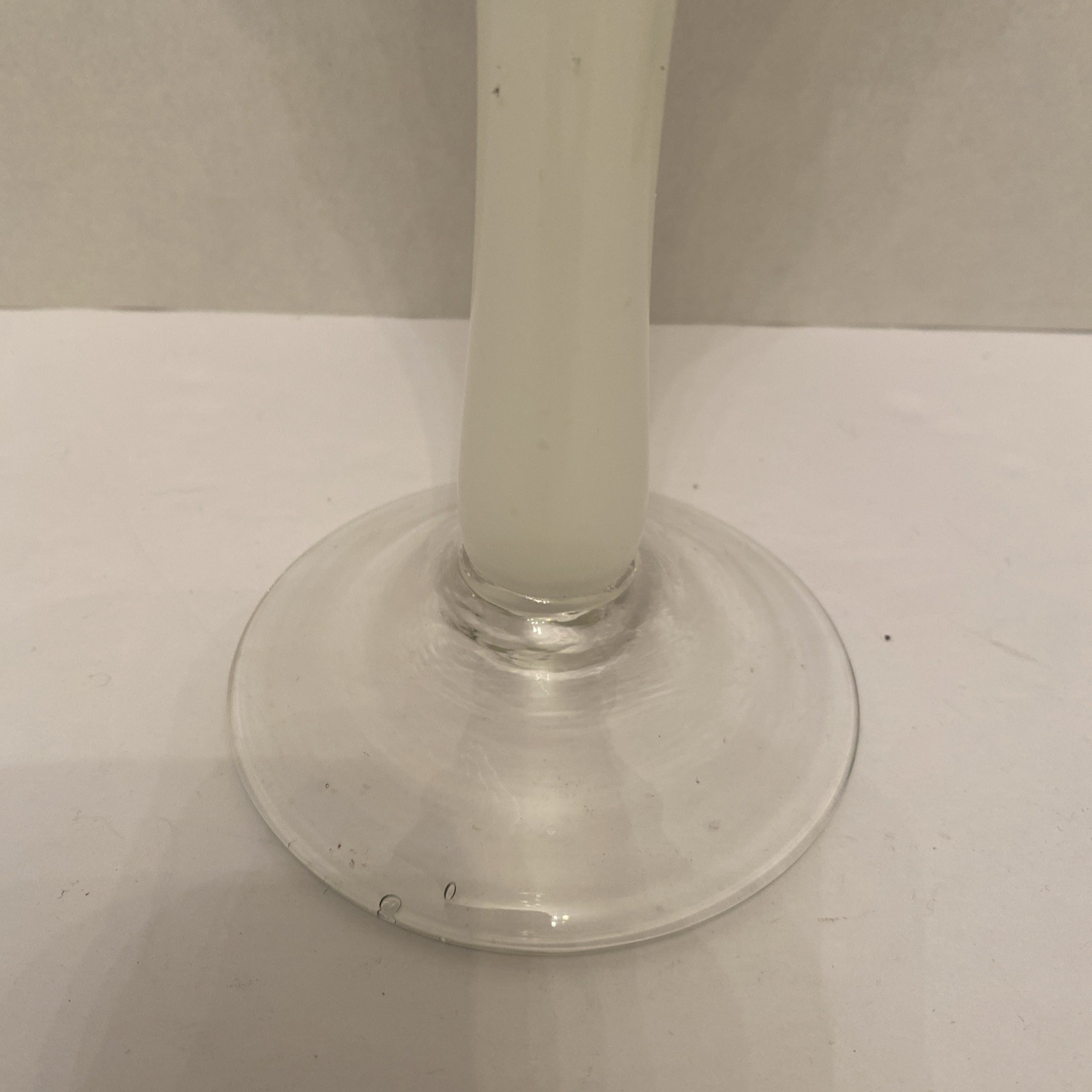 Hand blown Rose Candlestick Holder