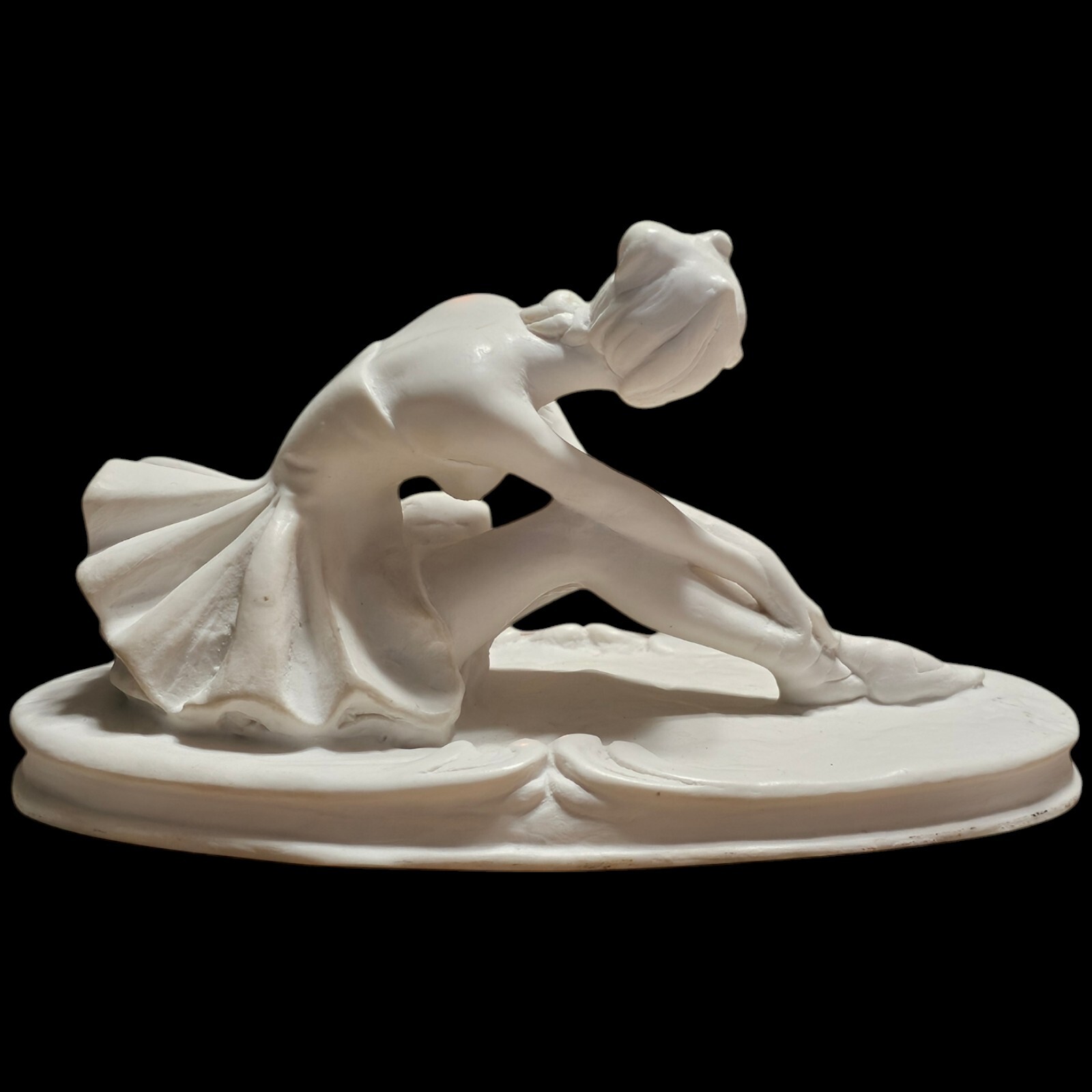 Vintage Ballerina Ballet Figurine White Matte Bisque Made in Italy NO Chips